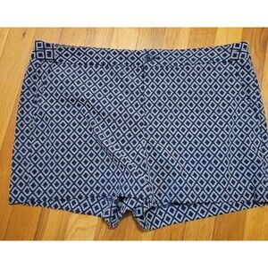 Banana Republic Blue Geometric Design Shorts Size 14